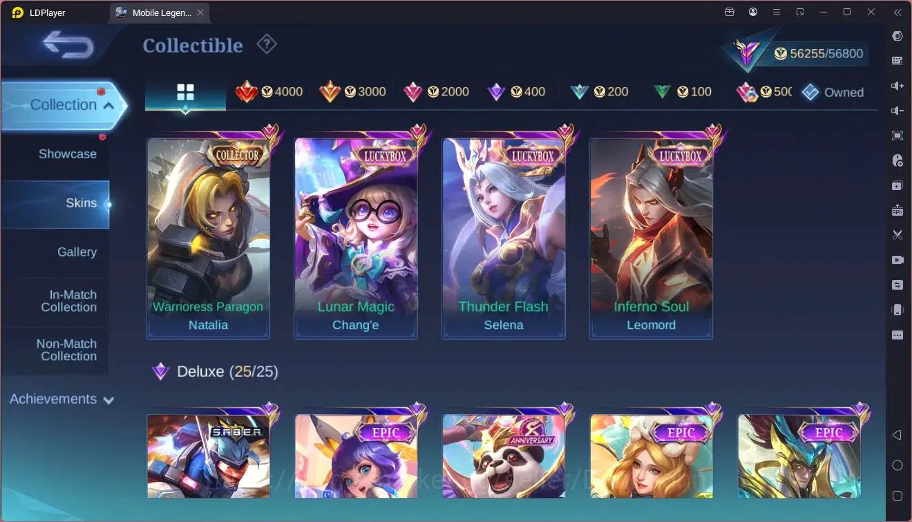 Mobile Legends: Bang Bang Accounts Collector Global |Hero 111|Skin 249|Renowned|KOF Karina|Luckybox Leomord,Selena,Change|CC 8