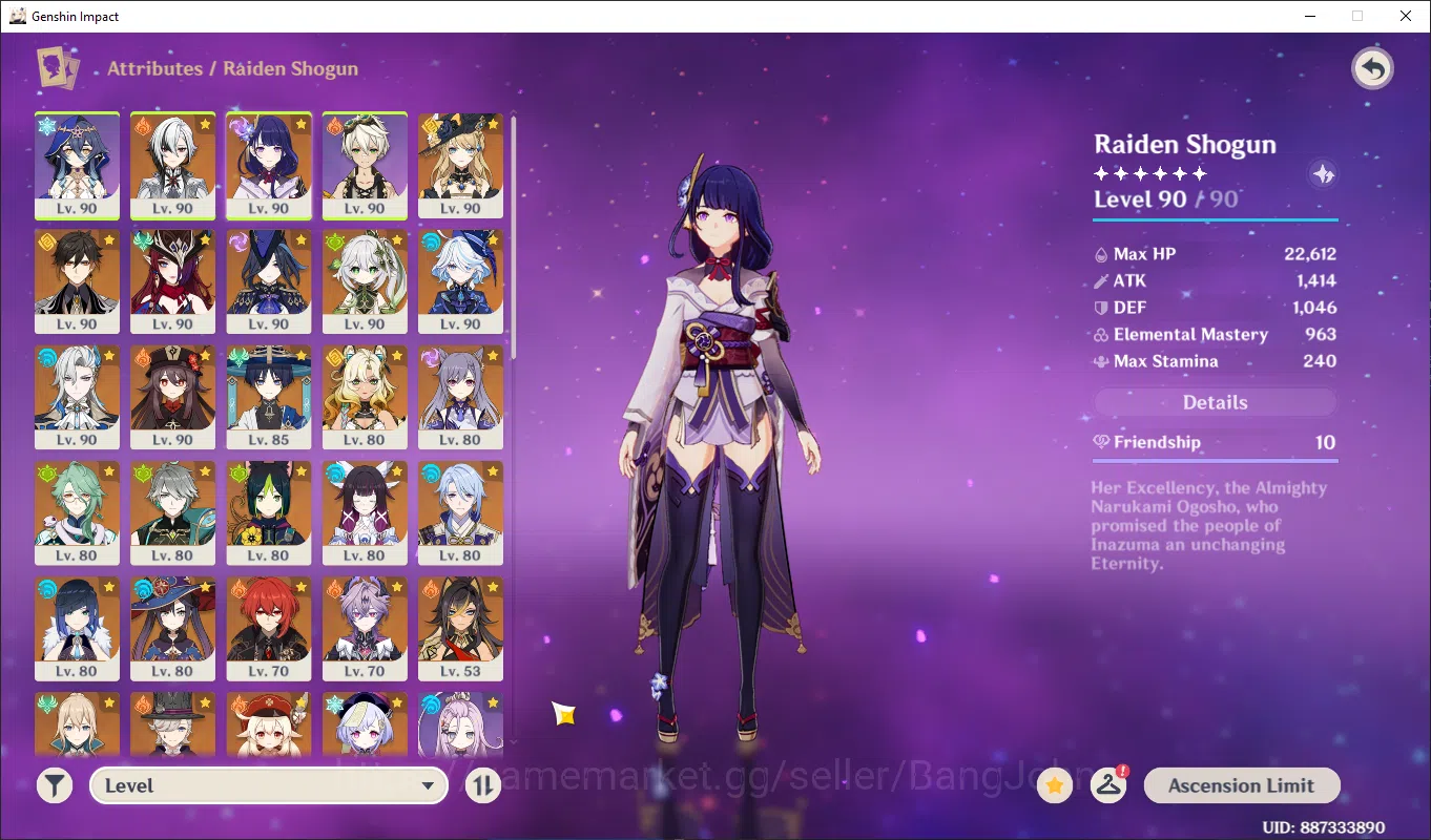 Genshin Impact Accounts ASIA | AR 59, raiden, arlechino, bennet, Zhongli,  image 2