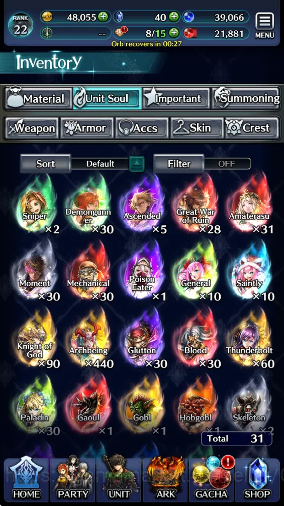 Last Cloudia Accounts Low-End GLOBAL Rank 22| Collab DMC (Vergil) + TopTierUnits (SMSera, A Rolland & Zaix, GH Adel, B 4