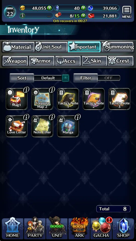 Last Cloudia Accounts Low-End GLOBAL Rank 22| Collab DMC (Vergil) + TopTierUnits (SMSera, A Rolland & Zaix, GH Adel, B 9