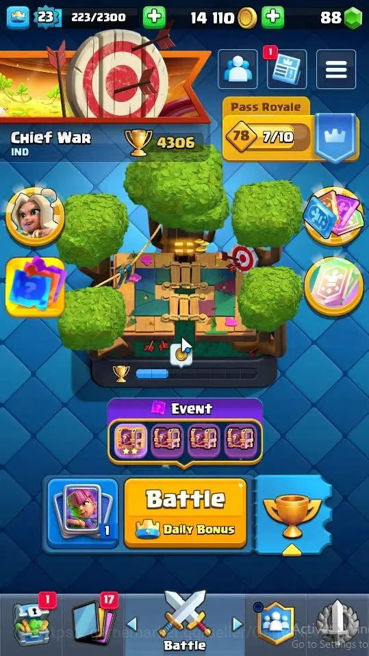 Clash Royale Accounts Lv 23|Trophy 4306|KTL 9|Total Card 75|1 Hero 1 EVO image 1