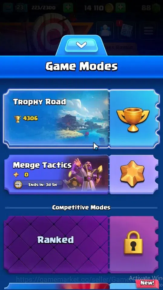 Clash Royale Accounts Lv 23|Trophy 4306|KTL 9|Total Card 75|1 Hero 1 EVO image 2