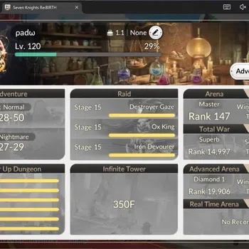 Seven Knights Re:Birth Accounts Global |4 EX7(Gelidus TC4,Fai TC3,Juri TC1,Roise)|46TC6(Rudy,Dellons,Aris,Ryan Etc)|5K