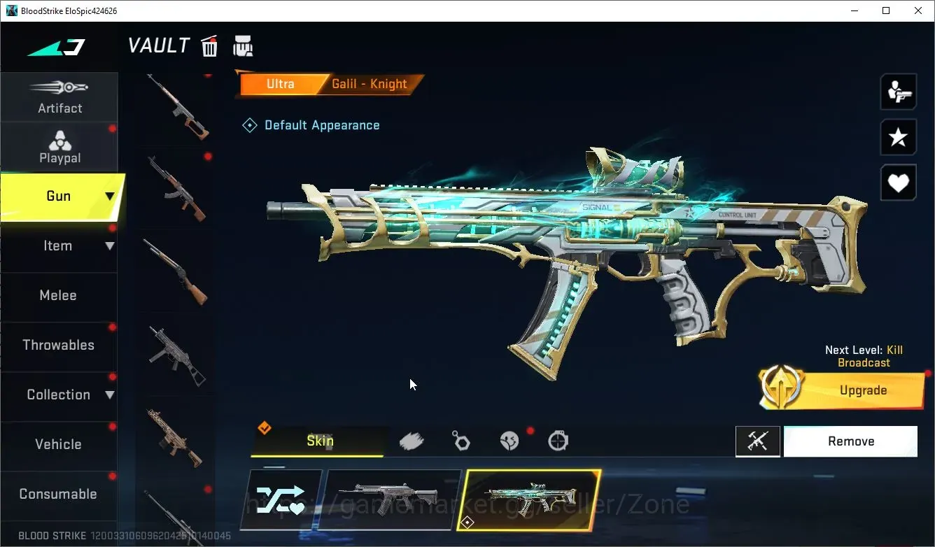 Blood Strike Accounts Collab Skin ASIA|1 ULTRA: Galil-Knight|1 ULTRA Striker ZERO-Agent Zero|1 ULTRA CRATE - Death Wings|5 1