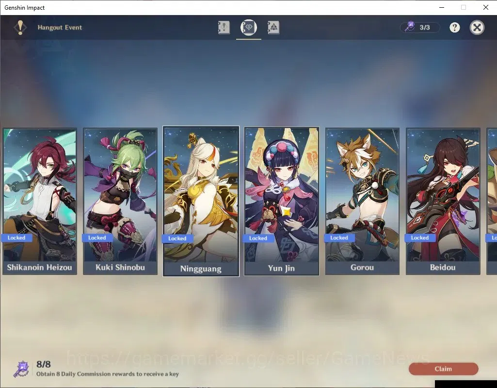 Genshin Impact Accounts Asia|AR56|PremTeam Flins+Zibai|6Limited+1(*5WEP)|C image 18