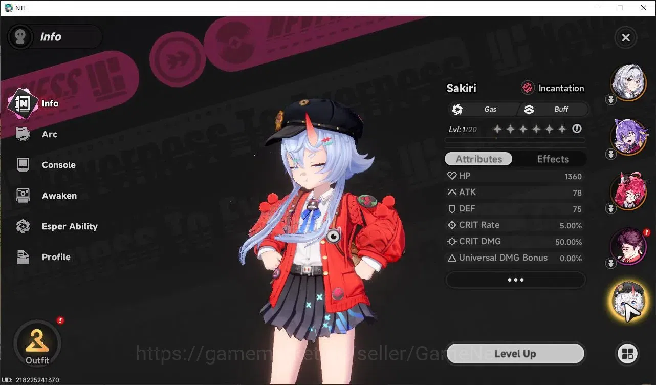 Neverness to Everness Accounts Global EU |HL 3| 4 SSR [Nanally A1,Sakiri,Jiuyuan, image 3
