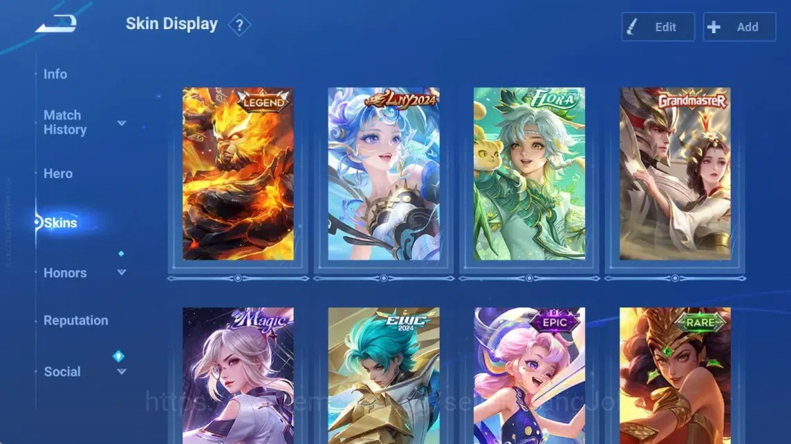 Honor of Kings Accounts Rare Skin Global|113H 239S|Cinnamoroll's [Yaria]|JJK [Nobara Kugisaki]|LNY2025 ConsortYu|LNY2024 7