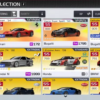 Racing Master Accounts SEA |Lvl 9|1 Prime Legends Car (Bugatti Veyron Super Sport'10),Camaro Z/28 +40 Etc Cars|80K Gold|Log