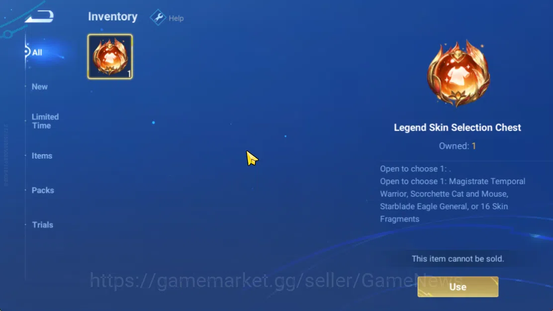 Honor of Kings Accounts Hero 7 |Starter with Legend Skin Selection Chest(D image 1
