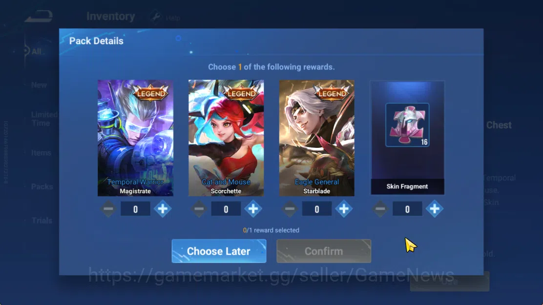 Honor of Kings Accounts Hero 7 |Starter with Legend Skin Selection Chest(D image 2