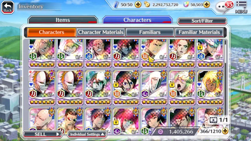 Bleach: Brave Souls Accounts Mid-Tier [GBL]50K Orbs|TYBW26(Bazz-B,Jugram),Rukia 10th Anniv,Halibel Cacao 9