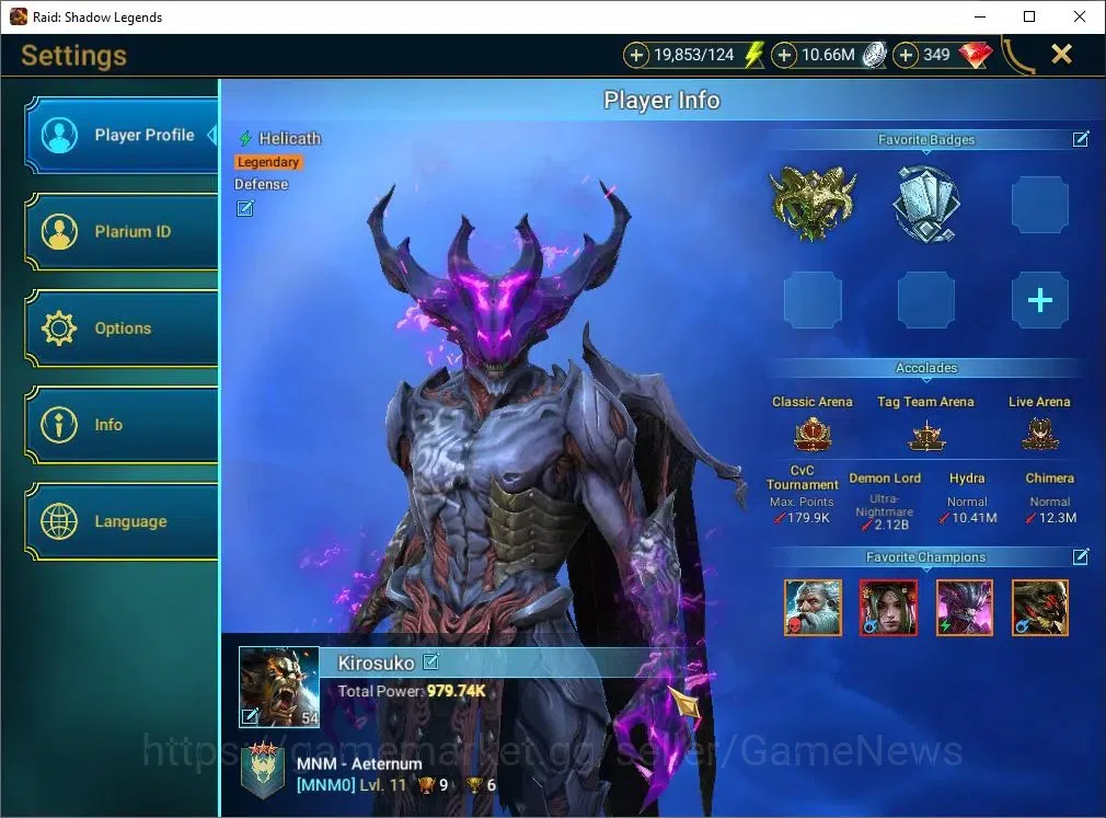 Raid: Shadow Legends Accounts Lv 54|979K Power|1 key UNM|1 Mythical (Nell Blackt image 2