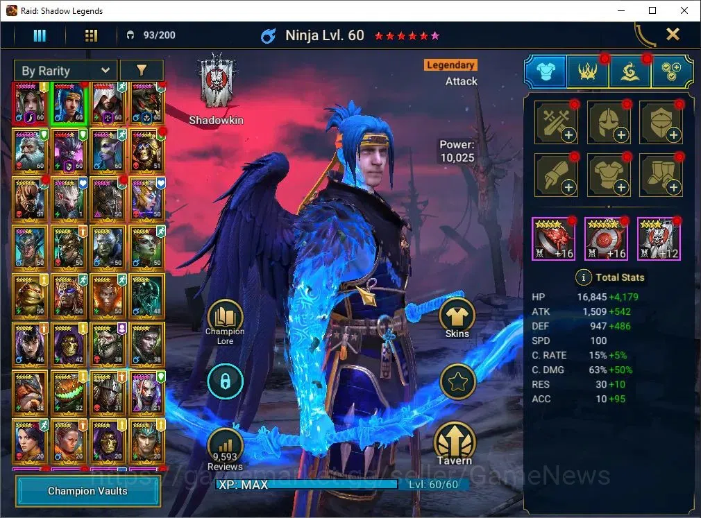 Raid: Shadow Legends Accounts Lv 54|979K Power|1 key UNM|1 Mythical (Nell Blackt image 4