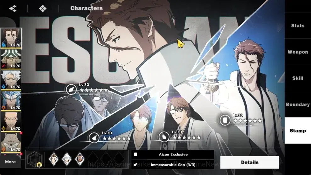 BLEACH: Soul Resonance Accounts NuverseSEA|LV 59|9 SSR [Grimmjow-Res,Toshiro,Aizen image 11