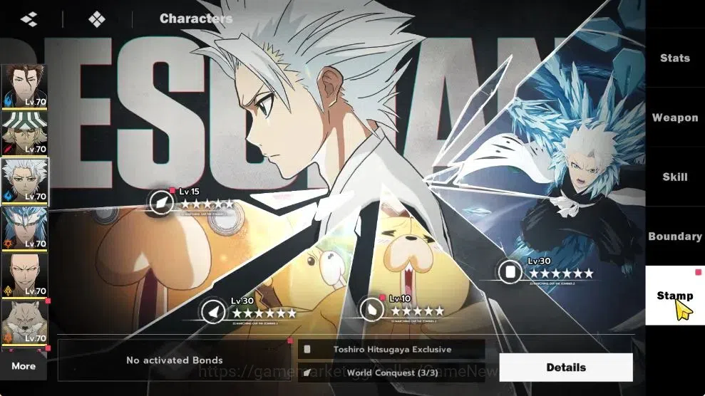BLEACH: Soul Resonance Accounts NuverseSEA|LV 59|9 SSR [Grimmjow-Res,Toshiro,Aizen image 17