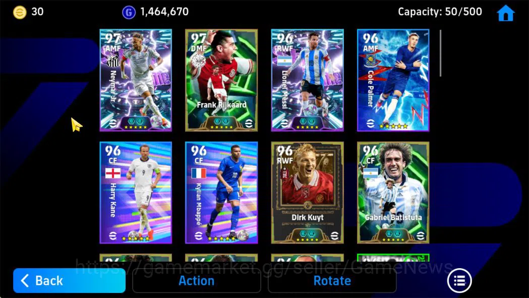 eFootball Accounts Mid-Tier Mobile|BlitzCurler(NeymarJr),VisionaryPass(Rijkaard),L Messi,Willpower(Dirk Kuyt),Phenom 12