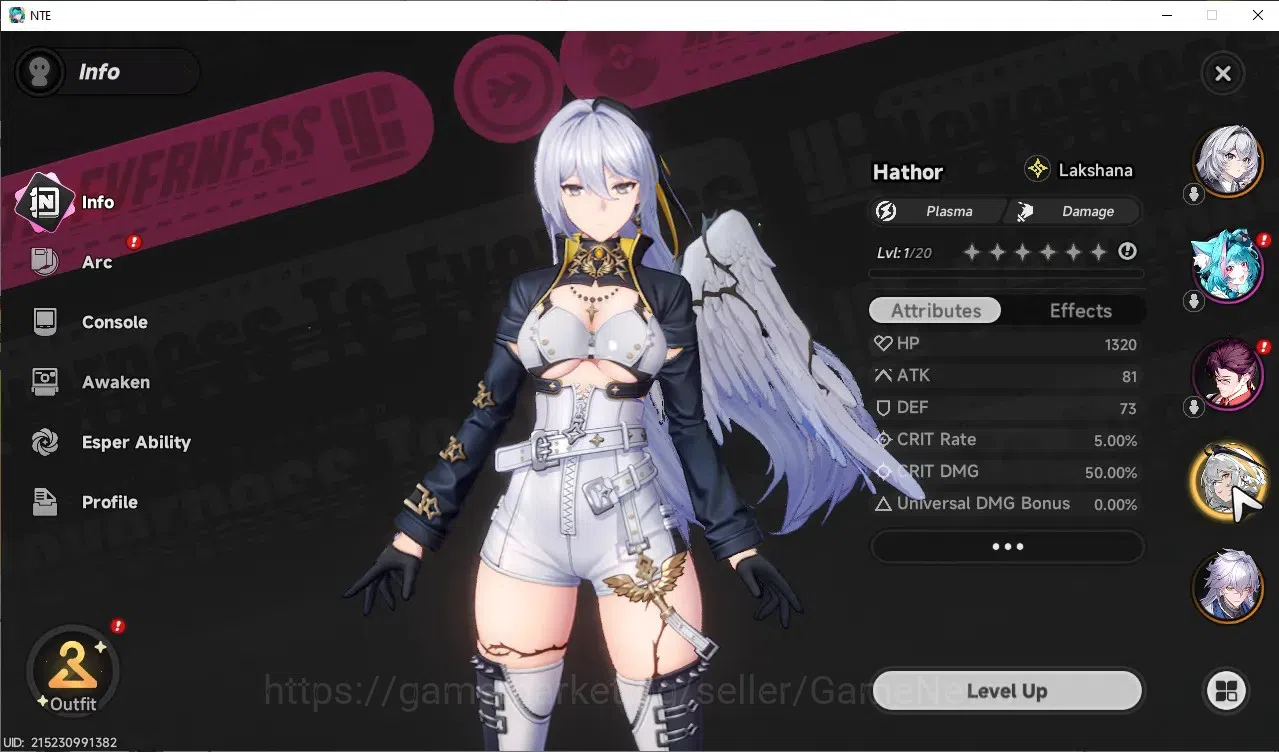 Neverness to Everness Accounts GLOBAL Europe|HL 3|3 SSR (Hotori,Hathor,Baicang)|1 image 4