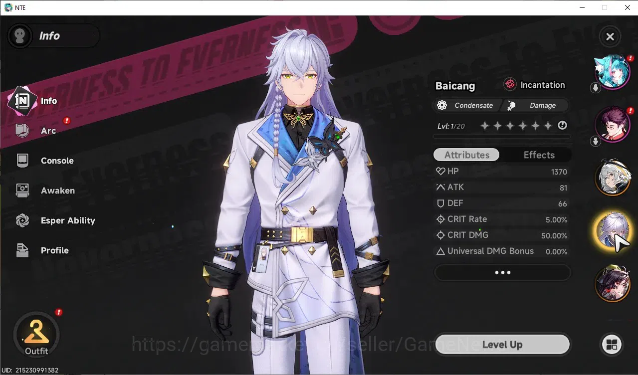 Neverness to Everness Accounts GLOBAL Europe|HL 3|3 SSR (Hotori,Hathor,Baicang)|1 image 5