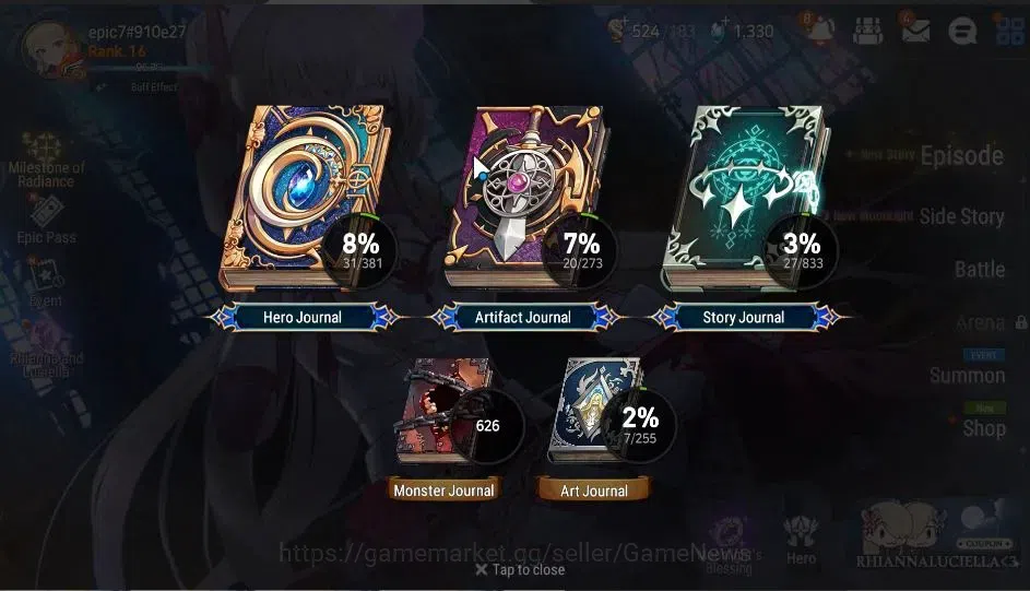 Epic Seven Accounts GLOBAL Unverif|New Era|2 ML(Rhiana&Luciel, F Lidic image 3