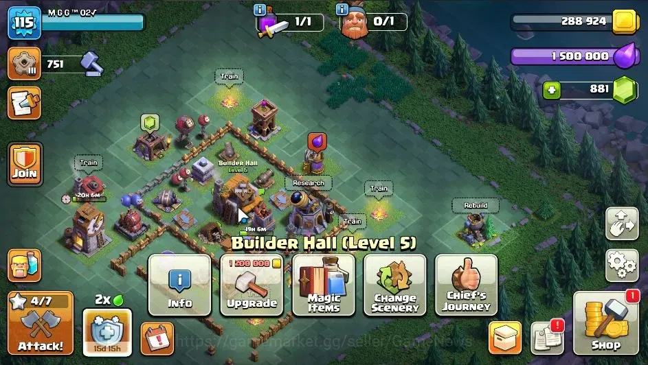Clash of Clans Accounts Lv 115|TH 14 - BH 5|Limited Skin|HH 8|BK 56,AQ 54, image 3