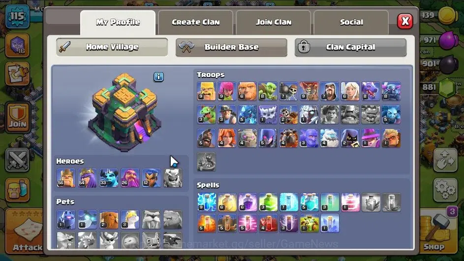 Clash of Clans Accounts Lv 115|TH 14 - BH 5|Limited Skin|HH 8|BK 56,AQ 54, image 6