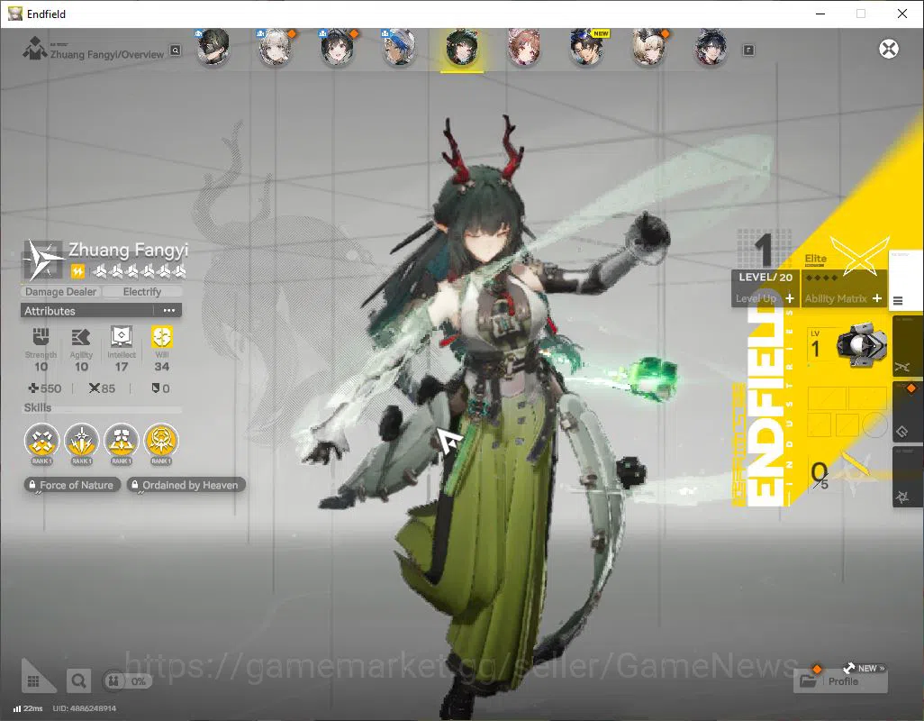 Arknights: Endfield Accounts ASIA|Lv8|Fresh Starter|SSR2(1Limit)+2(*6WP)|Zhuang image 13