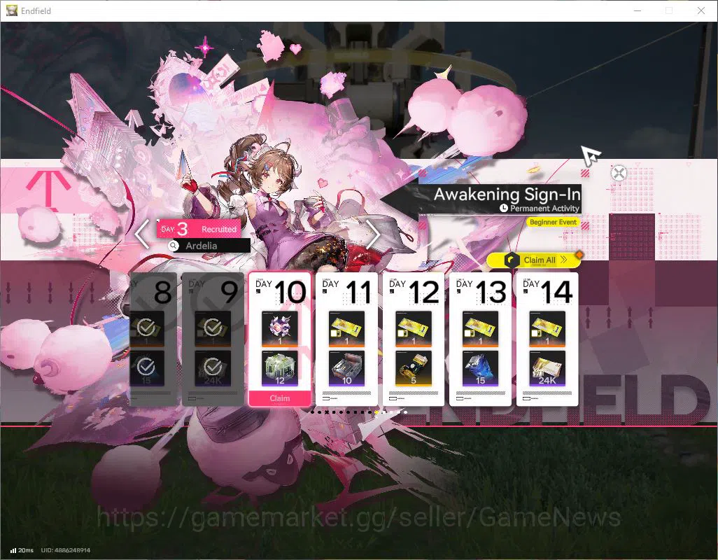 Arknights: Endfield Accounts ASIA|Lv8|Fresh Starter|SSR2(1Limit)+2(*6WP)|Zhuang image 16