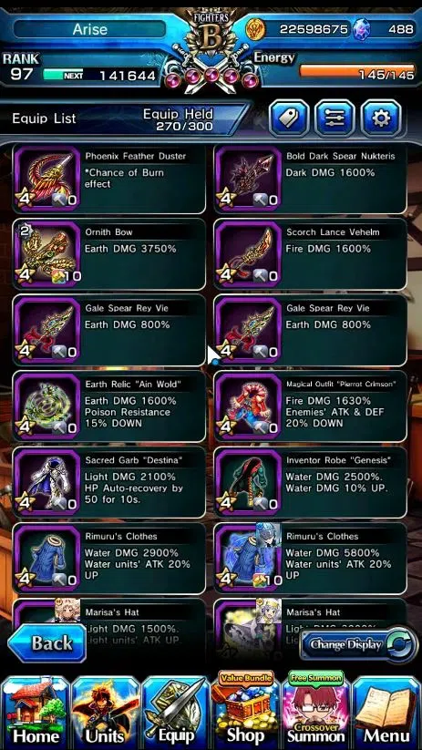 Grand Summoners Accounts Global|Rank 97|29 Ascend+10 TW|[Paladin Roy,H.Inum image 12