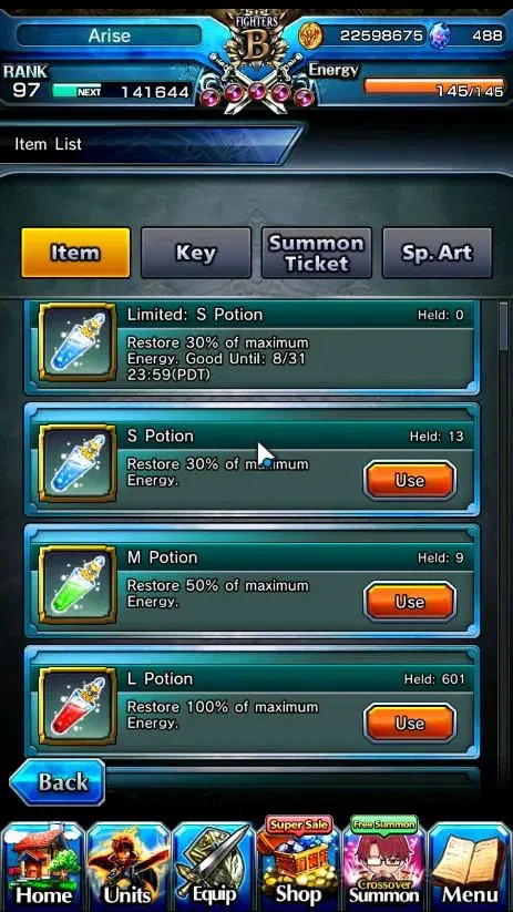 Grand Summoners Accounts Global|Rank 97|29 Ascend+10 TW|[Paladin Roy,H.Inum image 2