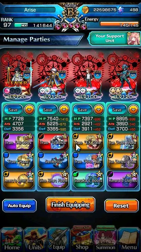 Grand Summoners Accounts Global|Rank 97|29 Ascend+10 TW|[Paladin Roy,H.Inum image 4