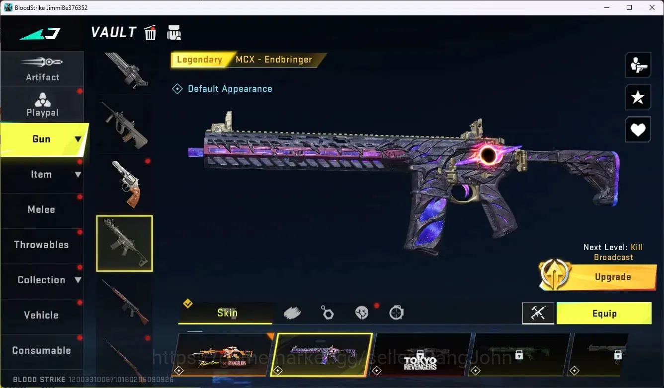 Blood Strike Accounts ASIA|Collab MCX - EVA-00|4 Legendary Gun|Legendary image 5