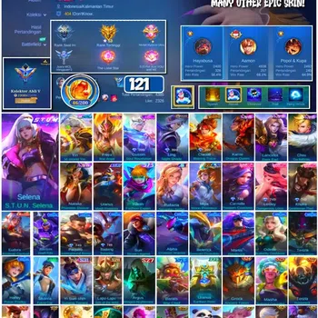 Mobile Legends: Bang Bang Collector #3791 121 Skins | Stun Selena | M-World Yin | Many image 1