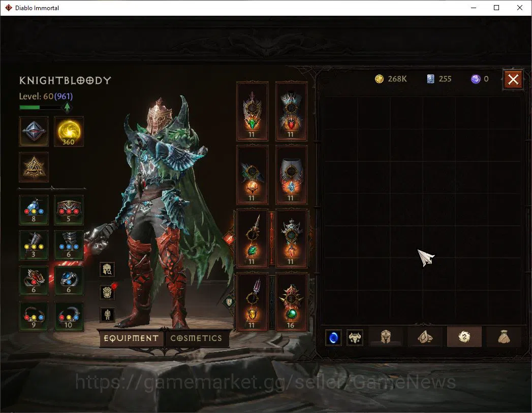 Diablo Immortal Accounts NA - Chain of Honor|Lv60(961)|Blood Knight|CR 42k| image 11