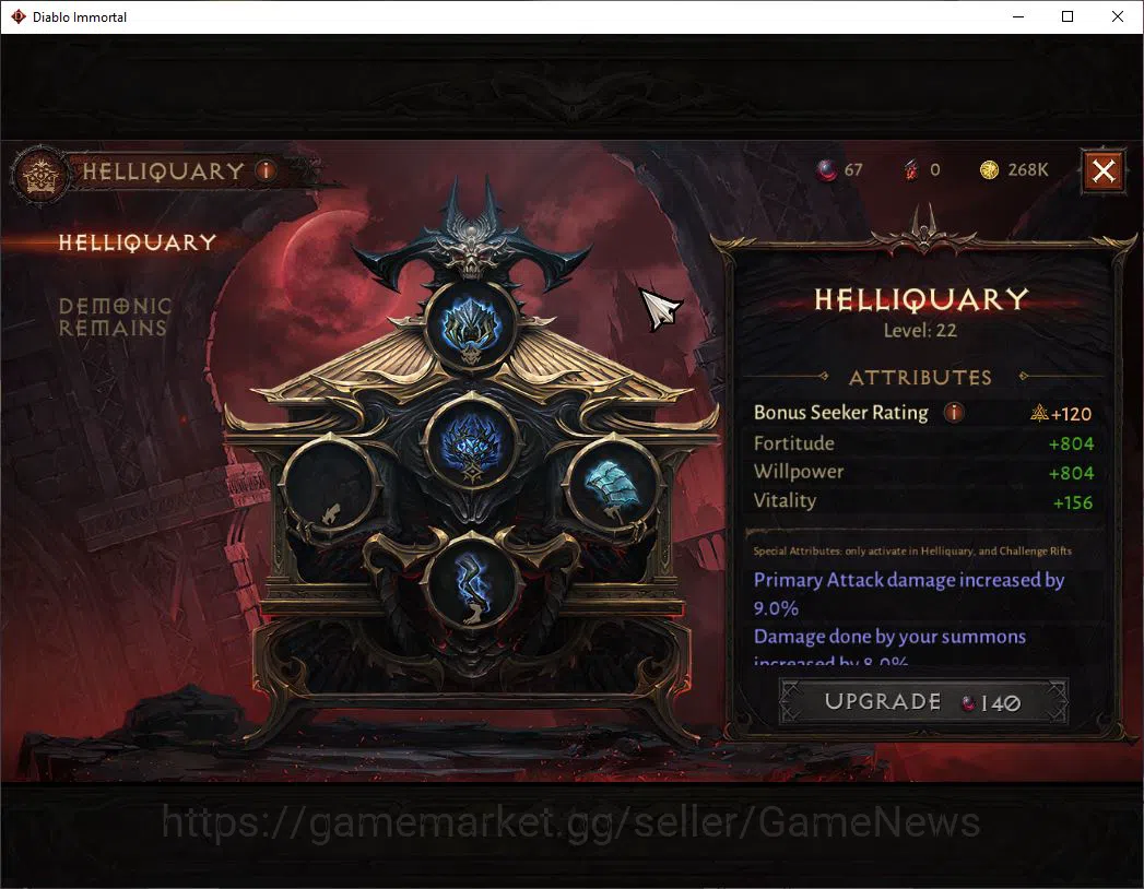 Diablo Immortal Accounts NA - Chain of Honor|Lv60(961)|Blood Knight|CR 42k| image 4