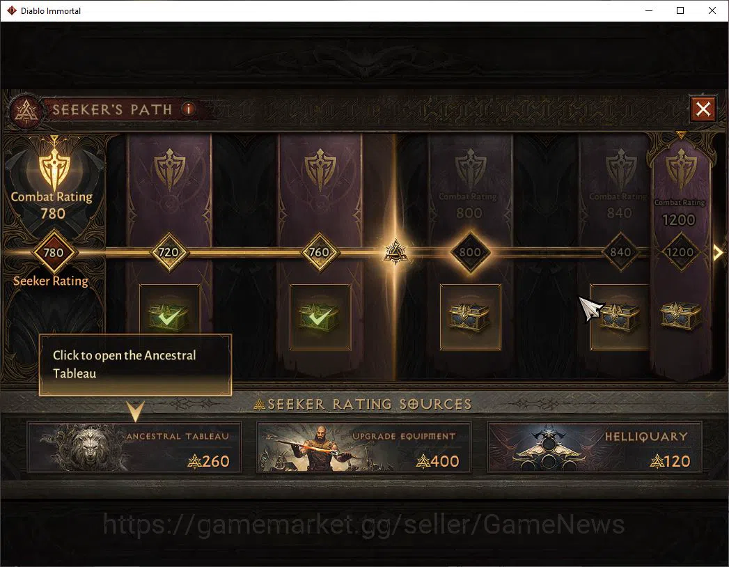 Diablo Immortal Accounts NA - Chain of Honor|Lv60(961)|Blood Knight|CR 42k| image 5