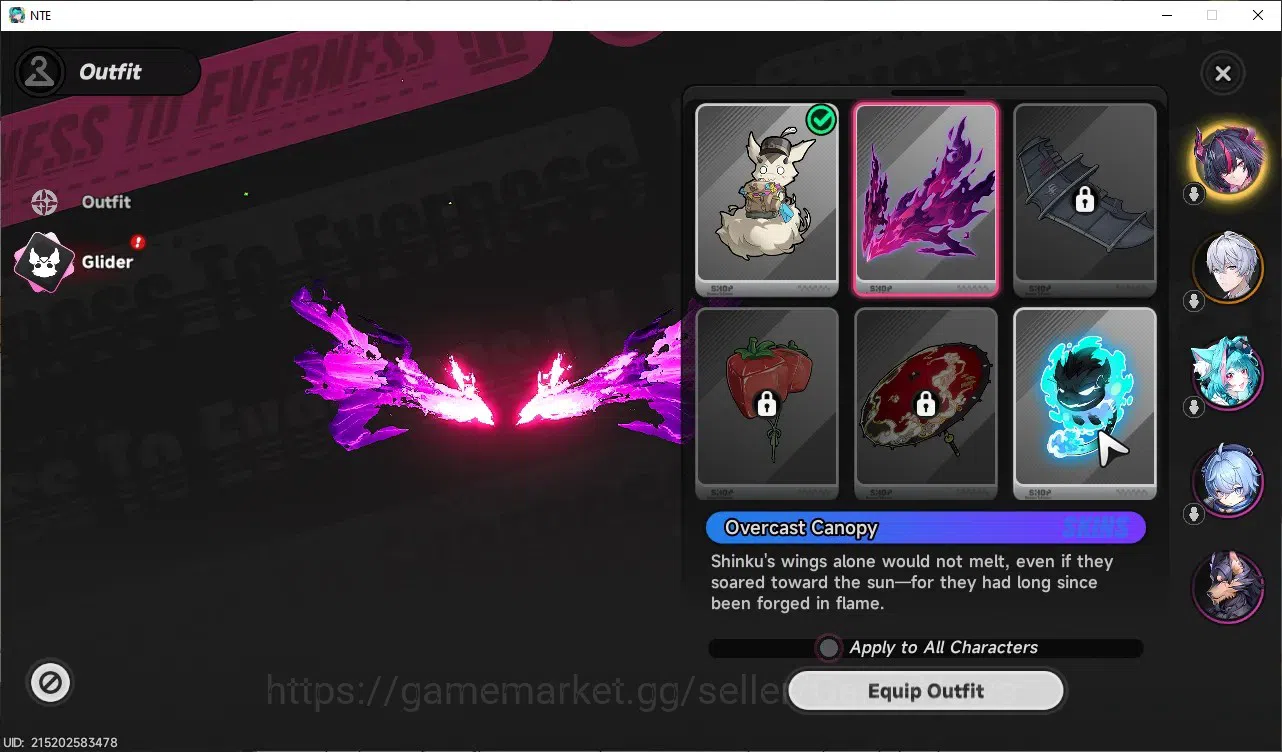Neverness to Everness Accounts Global SEA|HL 3|1 Limited [ Shinku ]|2 SSR Selector Box|Overcast & Underboss Glider|Selector 3