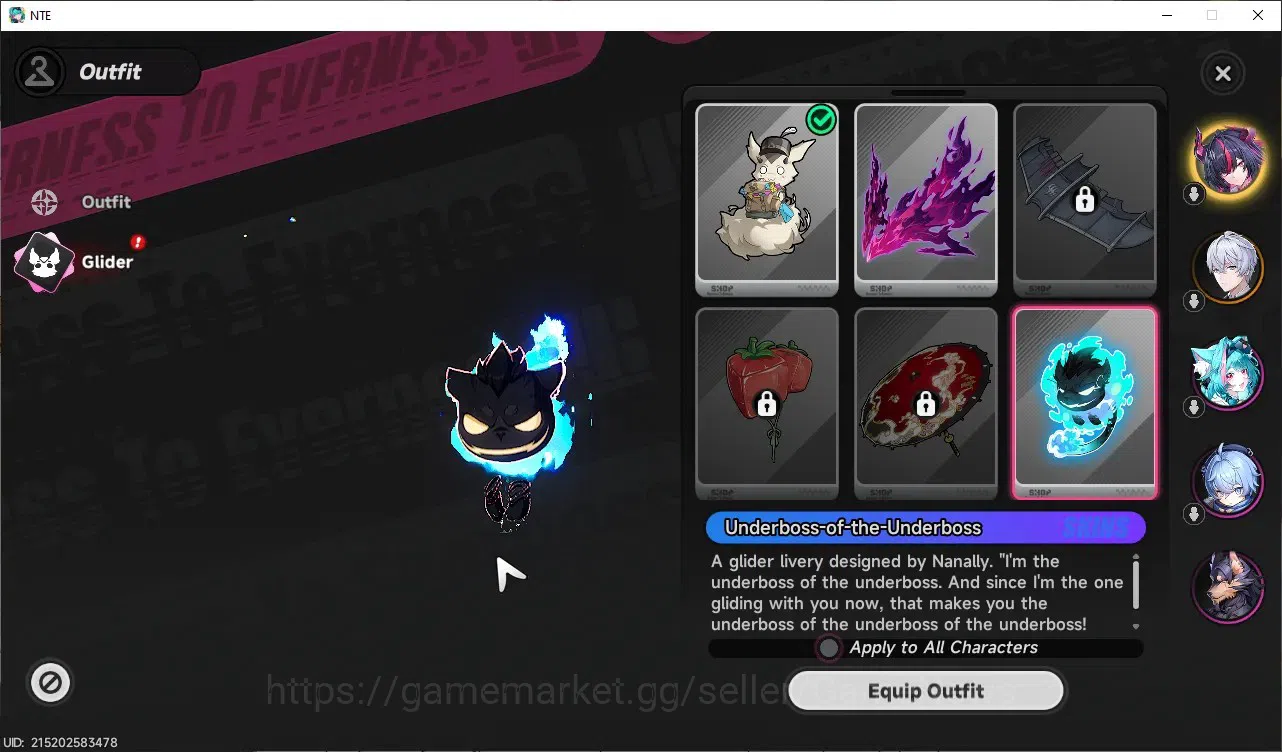 Neverness to Everness Accounts Global SEA|HL 3|1 Limited [ Shinku ]|2 SSR Selector Box|Overcast & Underboss Glider|Selector 4