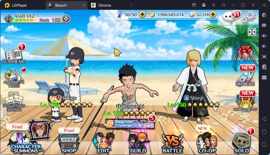 Bleach: Brave Souls Accounts High-End GLOBAL | 52,3K Orb + Completed Story |Ichigo 7TH,Genryusai Fierce Battle,Zangetsu 1
