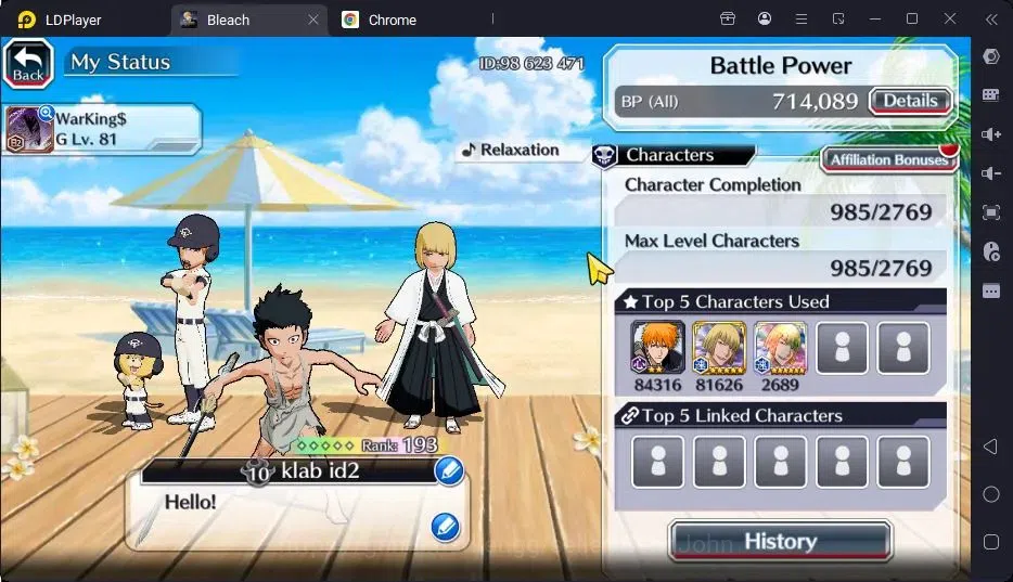 Bleach: Brave Souls Accounts High-End GLOBAL | 52,3K Orb + Completed Story |Ichigo 7TH,Genryusai Fierce Battle,Zangetsu 3