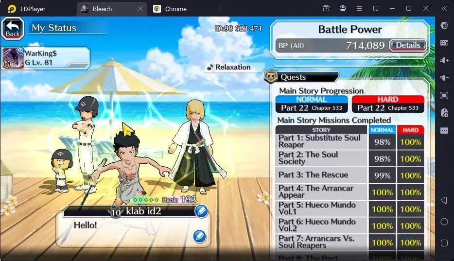 Bleach: Brave Souls Accounts High-End GLOBAL | 52,3K Orb + Completed Story |Ichigo 7TH,Genryusai Fierce Battle,Zangetsu 4