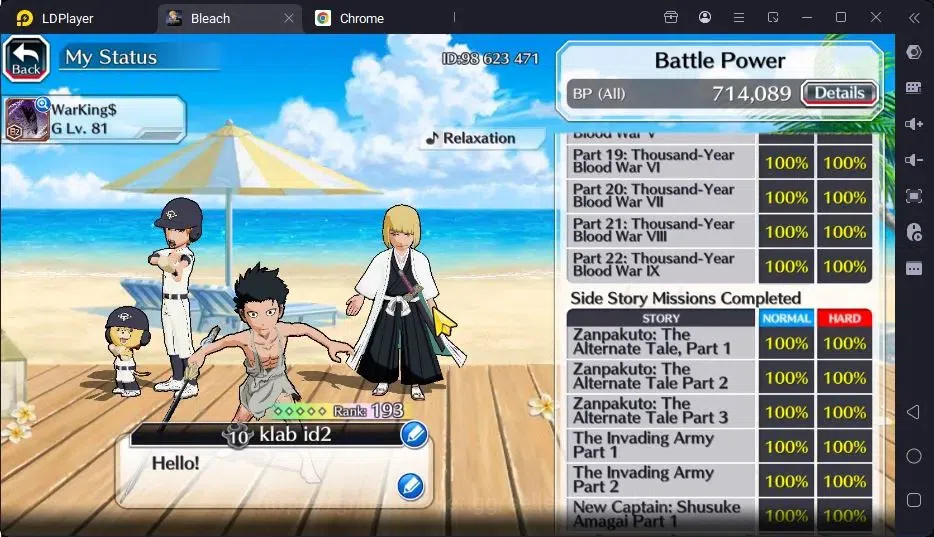 Bleach: Brave Souls Accounts High-End GLOBAL | 52,3K Orb + Completed Story |Ichigo 7TH,Genryusai Fierce Battle,Zangetsu 5