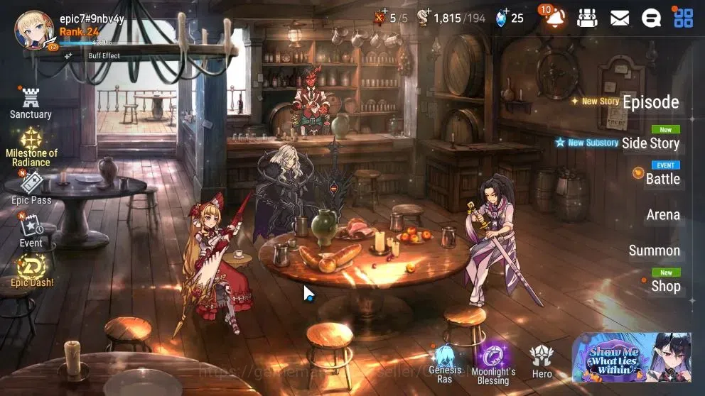 Epic Seven Accounts Limited Hero GLOBAL UnVerif|New Era|3 ML (Straze,NC Landy,etc)+Setsuka,Tenebria,Tamarine,etc|45k 1