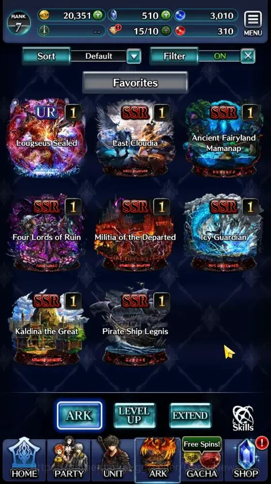 Last Cloudia Accounts Mid‑Game GLOBAL | Rank 7 | Top Tier Unit [AoG Yuda, Great Hero Adel, KoG Mauna] | 1 UR + 7 SSR Ark 3