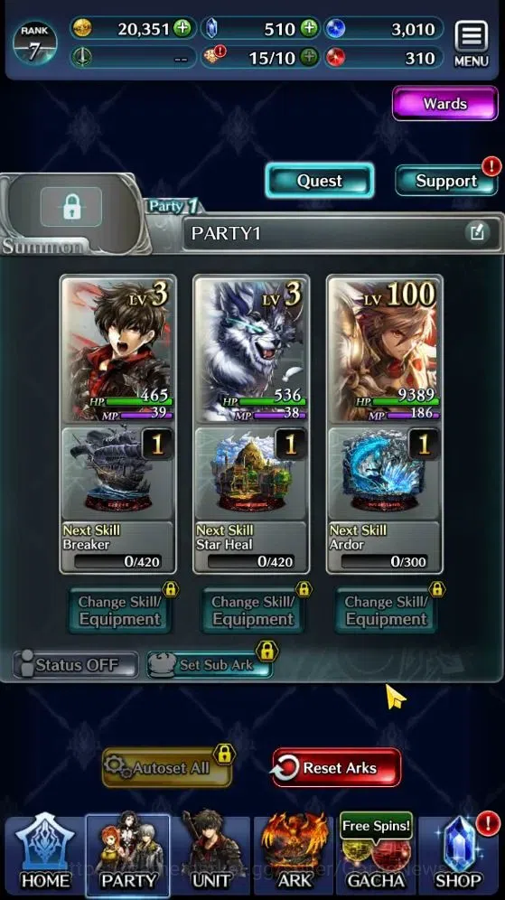 Last Cloudia Accounts Mid‑Game GLOBAL | Rank 7 | Top Tier Unit [AoG Yuda, Great Hero Adel, KoG Mauna] | 1 UR + 7 SSR Ark 4