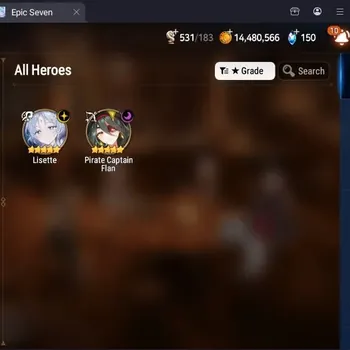 Epic Seven Accounts Starter Global Unverif|Best Starter|2ML(Lisette,Pirate Captain Flan)|PoH+Bless ON|Stigma 531|SS 150|Side