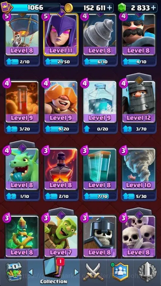 Clash Royale Accounts High-End Global |Trophy 6131|KTL 12| EVO 8 | Hero 2| Legendary Card 14| 2 Champ | Arena 17 | 2833 Gems 15
