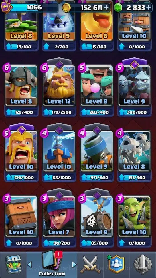 Clash Royale Accounts High-End Global |Trophy 6131|KTL 12| EVO 8 | Hero 2| Legendary Card 14| 2 Champ | Arena 17 | 2833 Gems 18