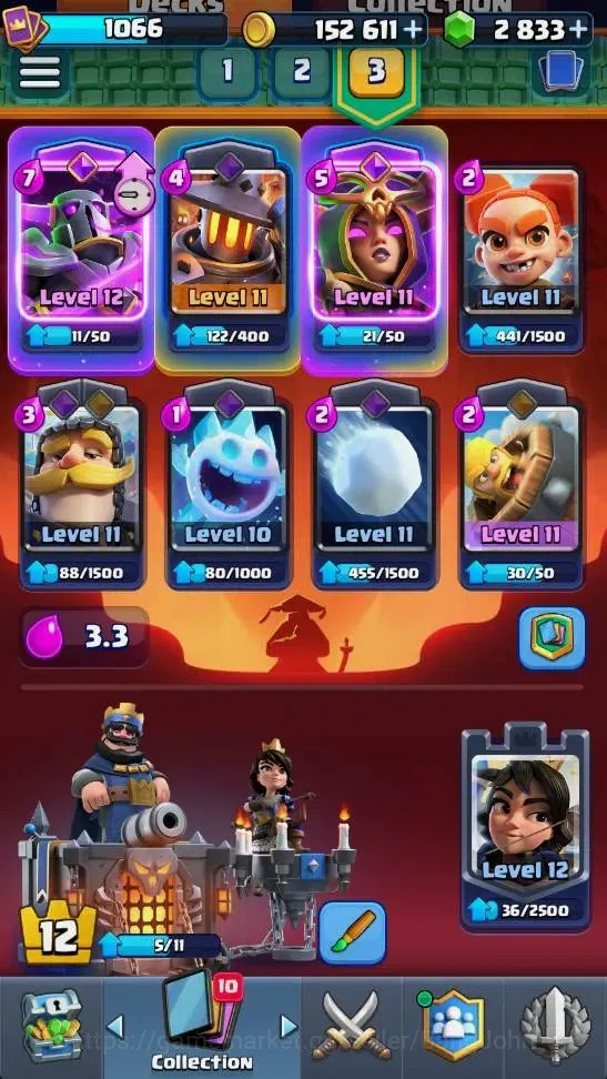Clash Royale Accounts High-End Global |Trophy 6131|KTL 12| EVO 8 | Hero 2| Legendary Card 14| 2 Champ | Arena 17 | 2833 Gems 4