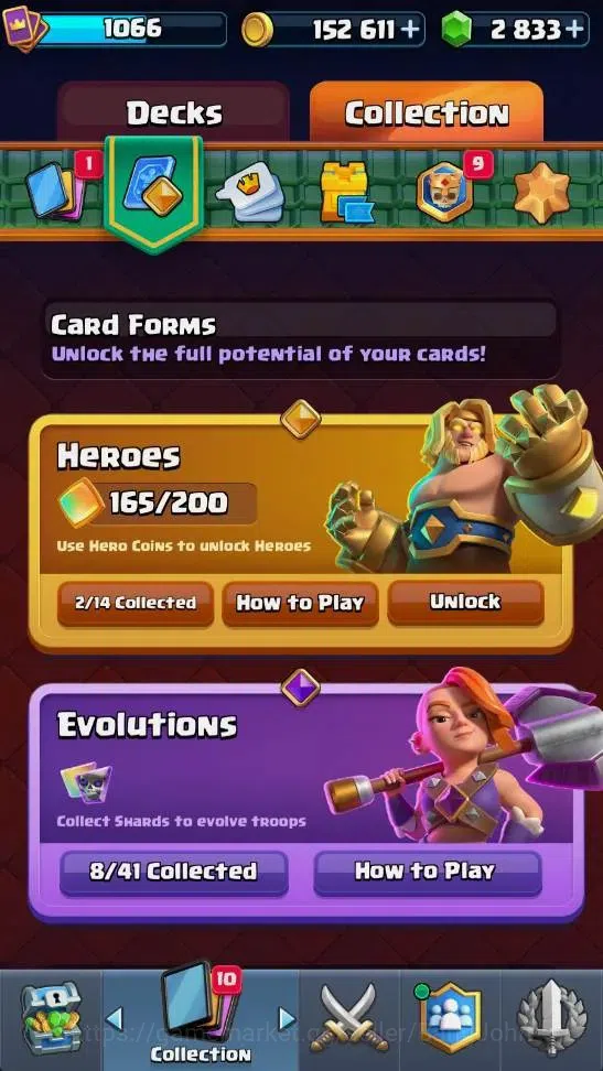 Clash Royale Accounts High-End Global |Trophy 6131|KTL 12| EVO 8 | Hero 2| Legendary Card 14| 2 Champ | Arena 17 | 2833 Gems 5