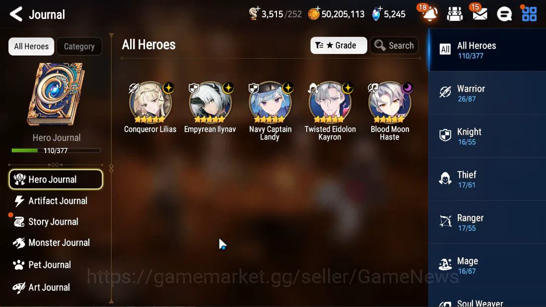 Epic Seven Accounts GLOBAL UNVERIF|NEW ERA|5 ML(EIlynav,BM Haste,CLili image 19